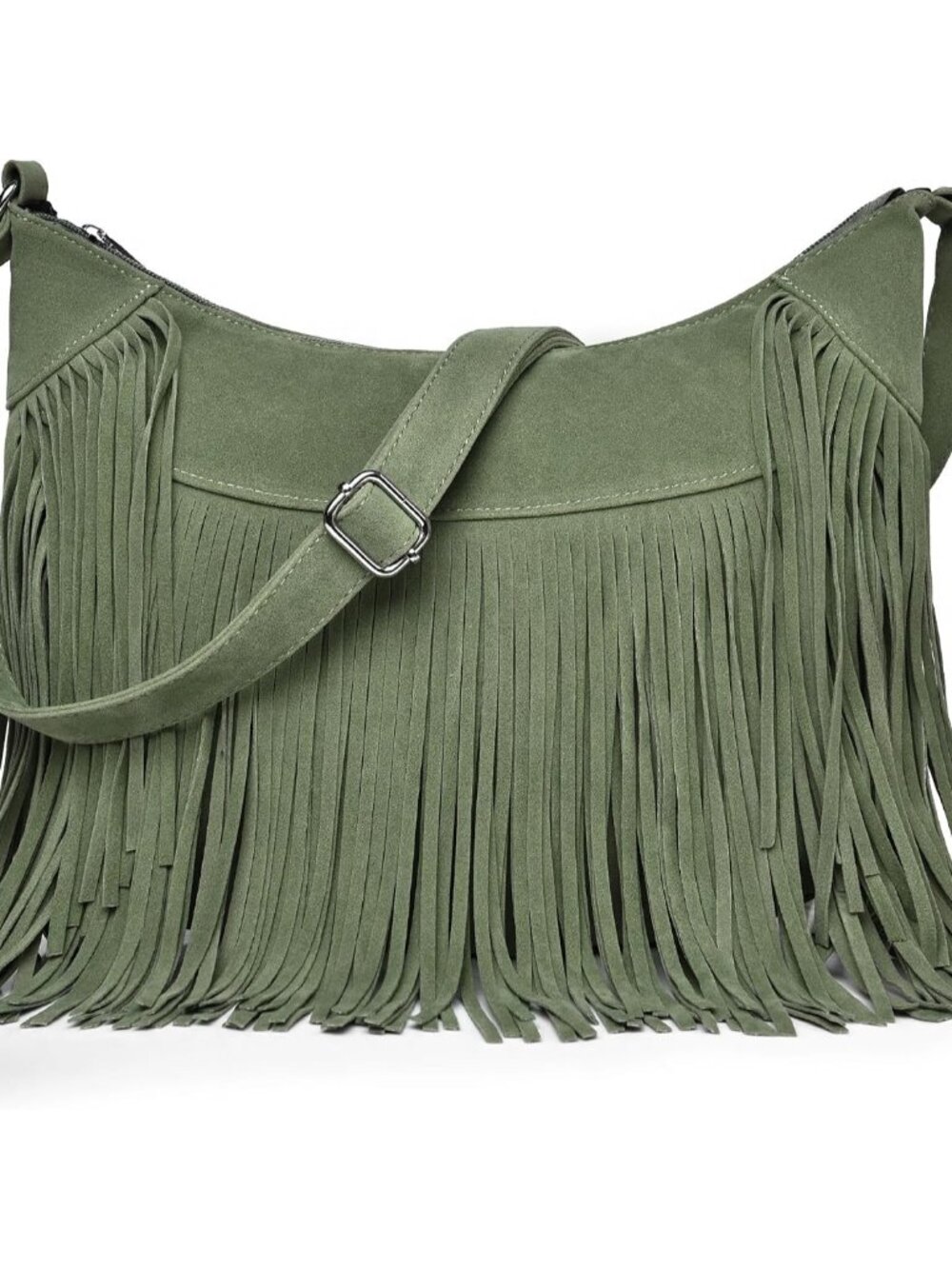 Fringe Hobo Bags for Women, Vintage Western Suede Crossbody Shoulder Purse